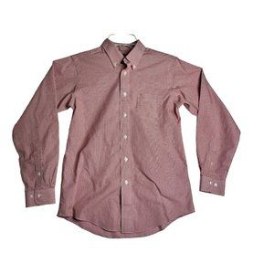 Brooks Brothers Button Up Long Sleeve Red Plaid Non-Iron Shirt Mens 16